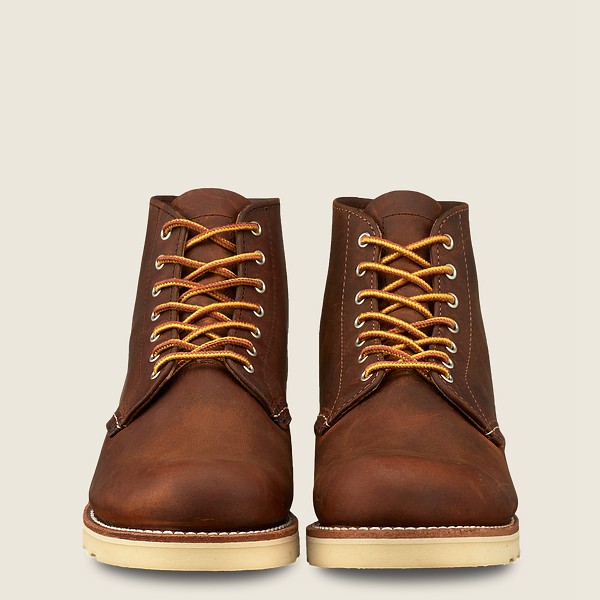 Bottes Red Wing Heritage - 6-Inch Round Toe - Short Rough & Tough Cuir - Marron Foncé - Femme 785YUO